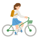 A person riding a bicycle