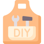 An apron with a pocket full of DIY tools